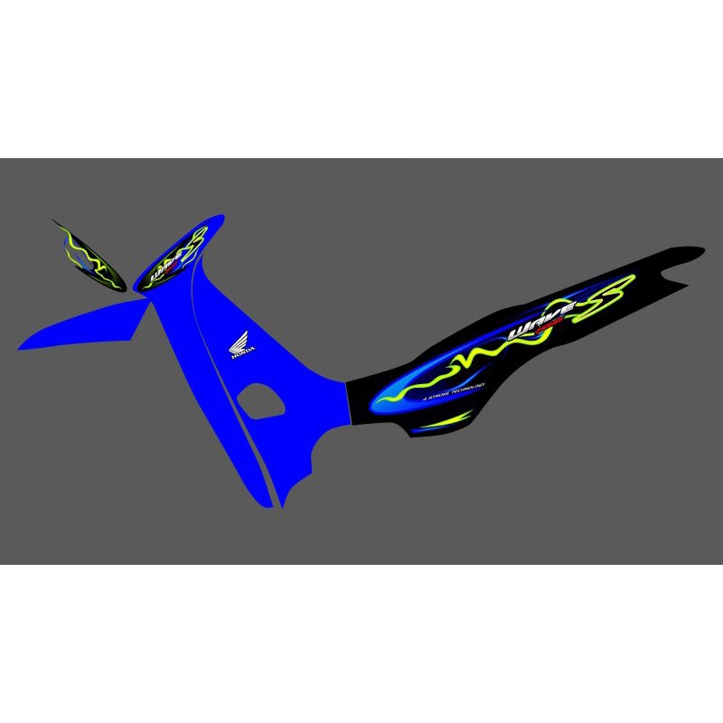 striping wave S 100 dragon / Supra fit X 100 bahan transparan