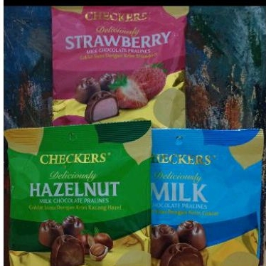 

CHECKERS COKLAT POUCH 50GR MILK/STRAWBERRY/HALZENUT