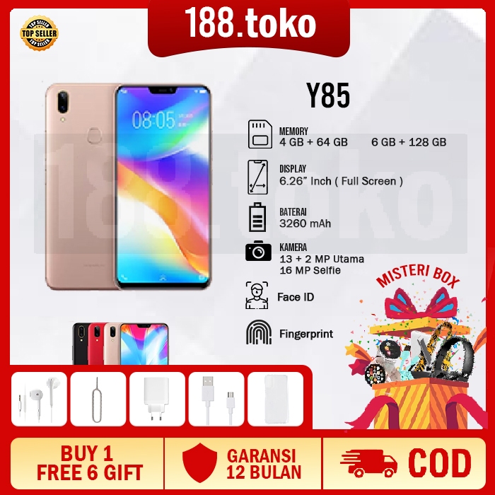 Hp  VIVO  Y85 Ram 6/128 6.22inch Garansi 1 Tahun Murah