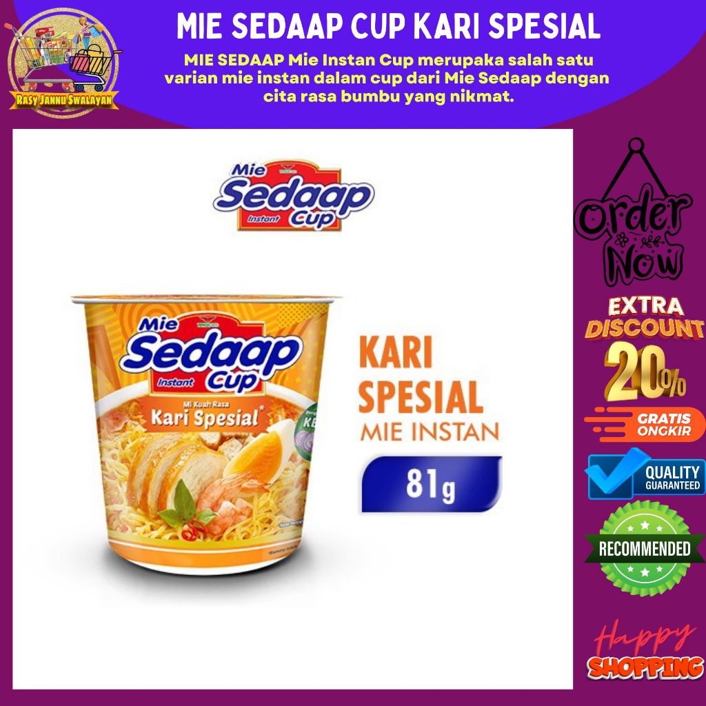 

Sedaap Mi Instan Cup Kari Spesial 81g