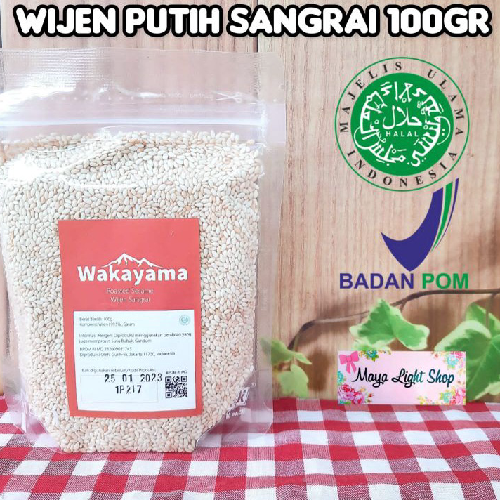

→➘✹ Wijen sangrai 100gr roasted white sesame seed taburan wijen putih oven