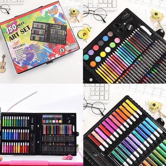 

Big Sale Art Set Isi 150 Pcs Pensil Warna Set Anak Crayon Pensil Warna Komplit Alat Lukis Alat Mewarnai Anak