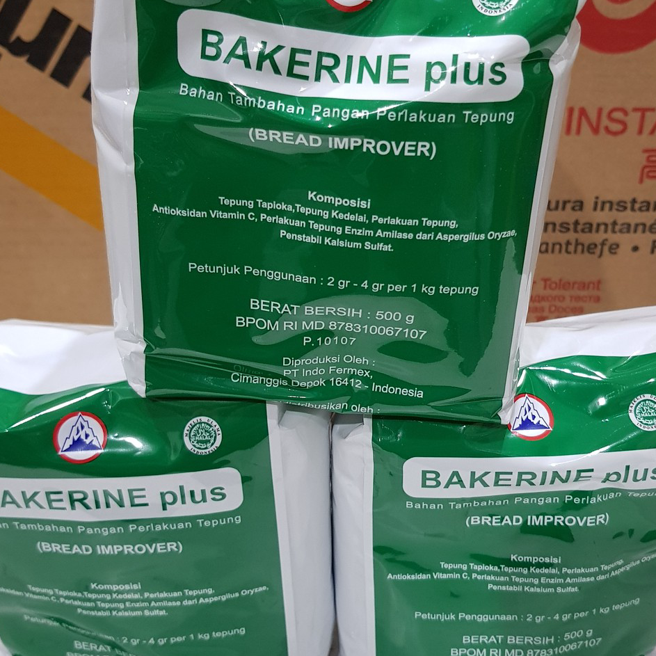 

Terlaris BREAD IMPROVER BAKERINE PLUS 500 gram / PELEMBUT ROTI bakerin GROSIR