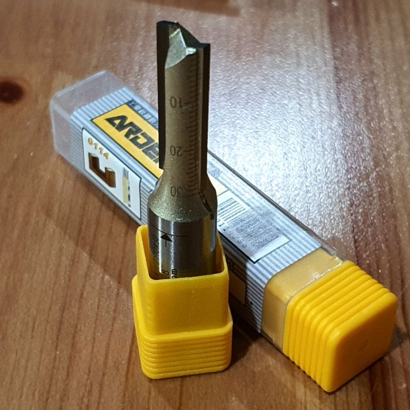 Mata router Arden profil kayu lurus 10 mm dengan as 1/2 inch, panjang 30 mm