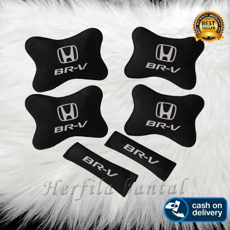 BANTAL AKSESORIS INTERIOR MOBIL HONDA BRV BANTAL HEADREST & SEATBELT HODA BRV