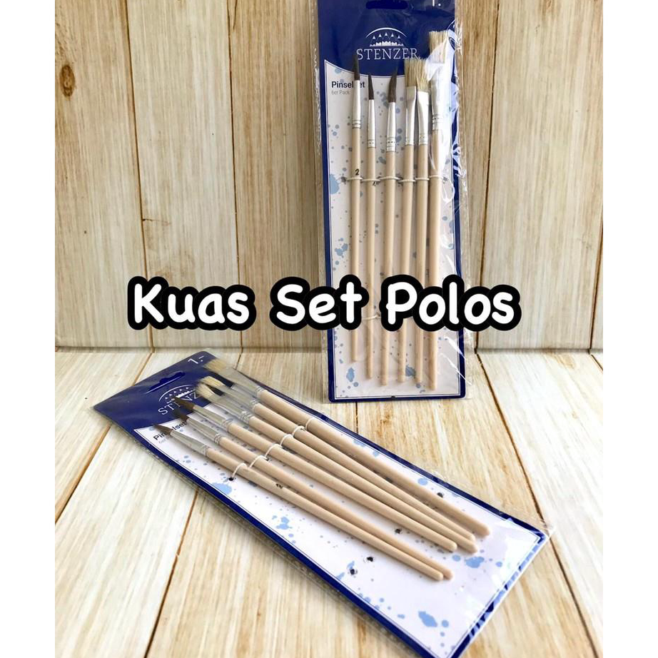 

Terkini [D] Kuas/Brush polos 1 Set Isi 6 Serba Murah