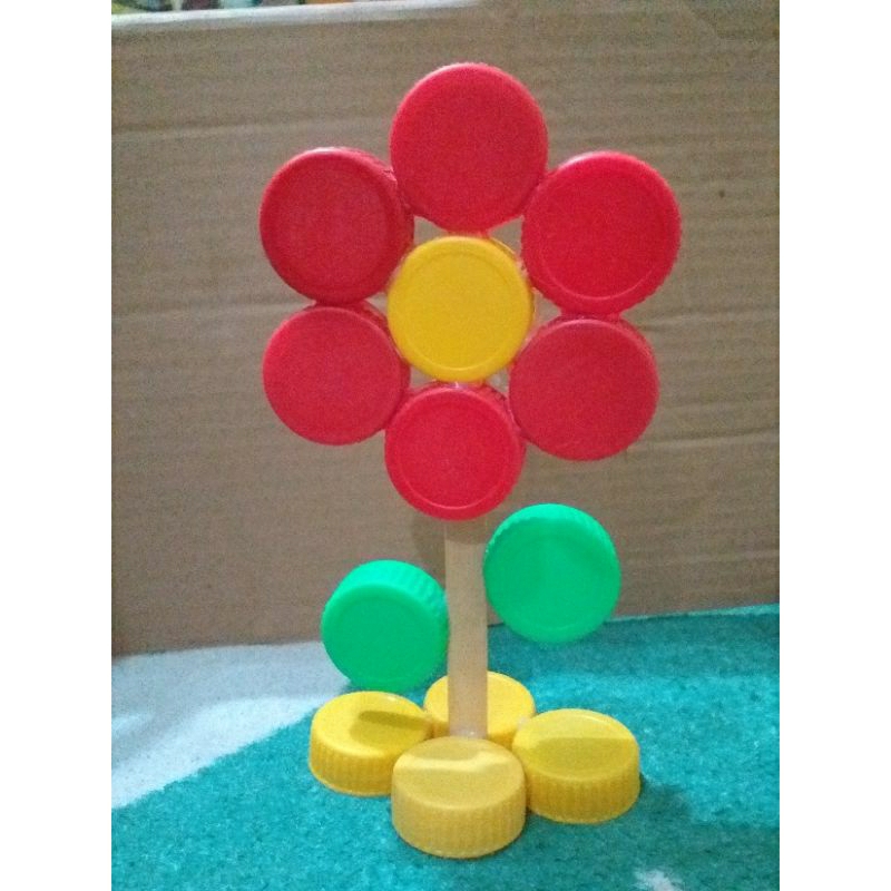 Bunga Dari Tutup Botol/Kerajinan Tangan/Karya Dari Limbah/Sovenir/Prakarya/Barang Antik