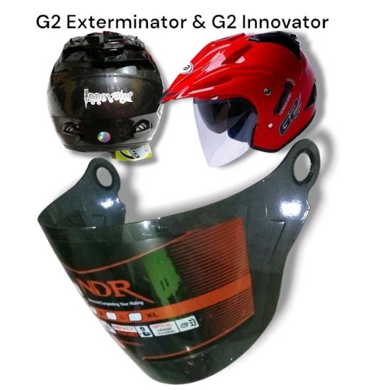 (NDR-4) Kaca Helm G2 Exterminator Dan G2 Innovator All Varian Helm G2 inovator (NDR-4) Tanpa Busa He