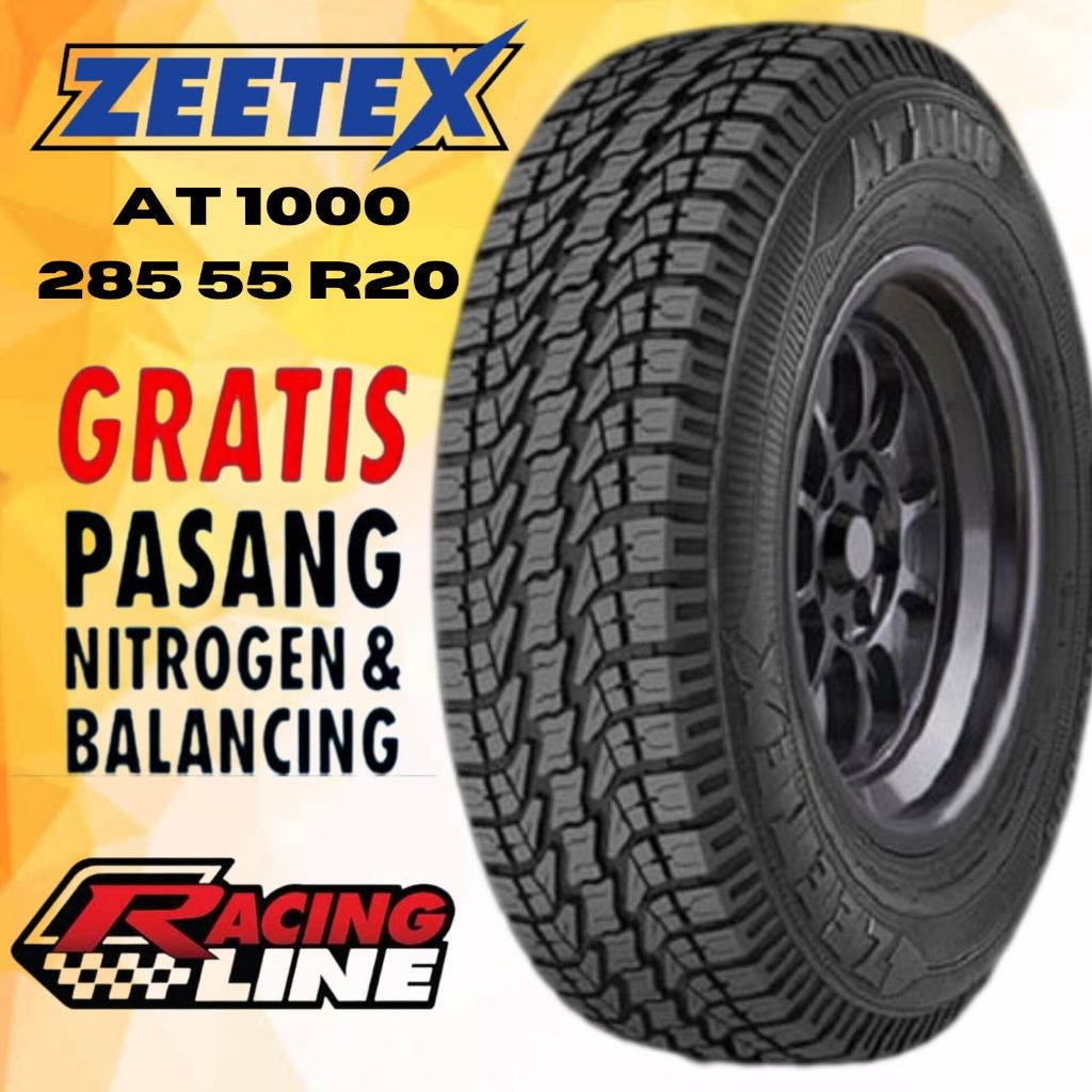 Ban Mobil A/T Untuk Velg Ring 20 285 55 ZEETEX AT 1000 285/55 R20 Tubeles