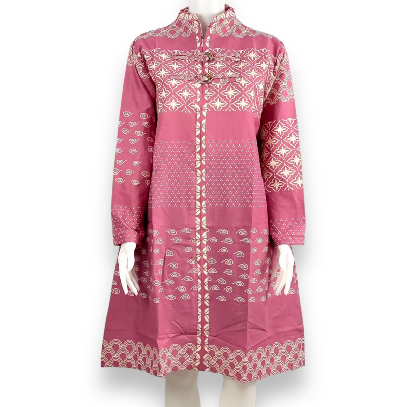 Tunik Batik Wanita Modern Jumbo Bigsize LD 150cm Ld 140cm Ld 130cm Ld 120cm  Warna Navy pink Hitam M