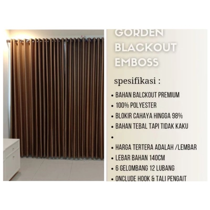 Gorden Jendela Minimalis Pendek Kamar Gorden Jendela Panjang Gorden Blackout Glossy Gorden Jendela A