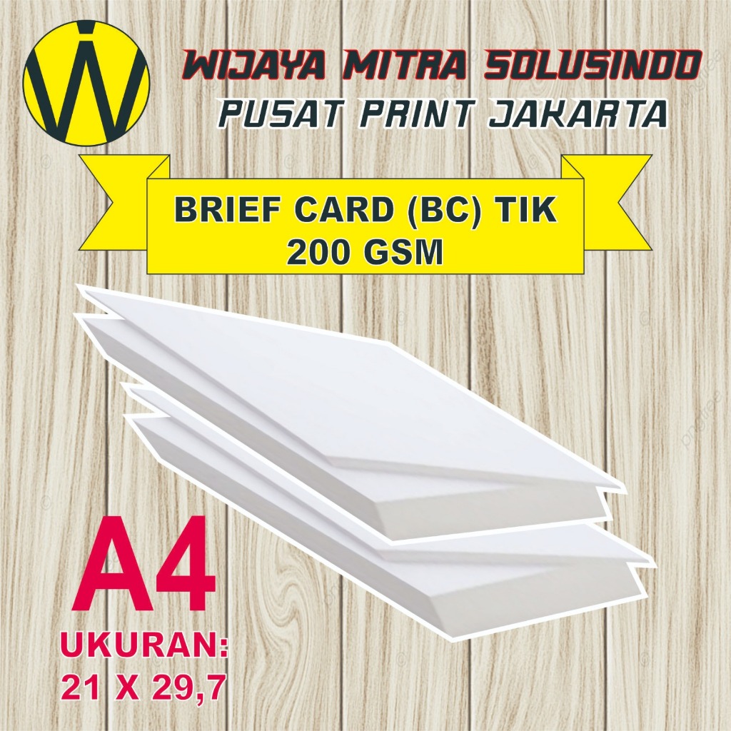 Kertas BC / Brief Card -TIK  ( 20 Lembar )