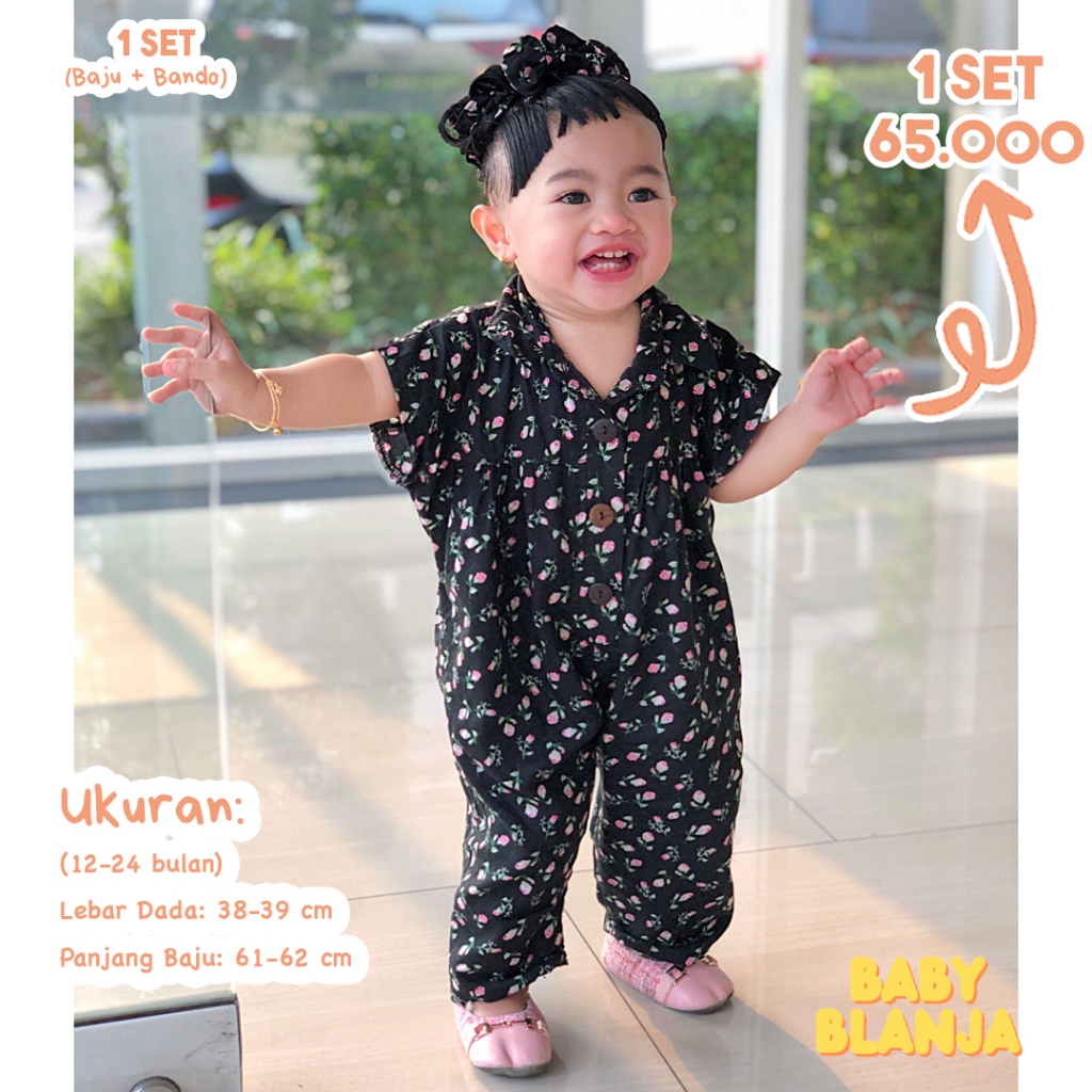 Jumpsuit Anak Perempuan 12 18 Bulan Kayla Set