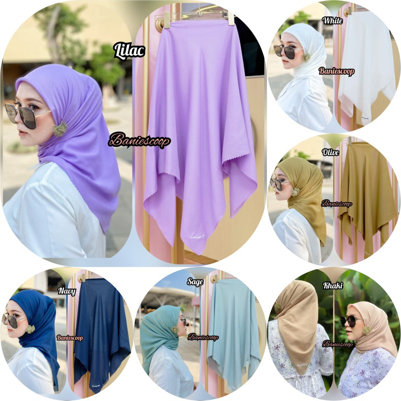 Swist Pateren Hijab Korina original,Hijab Korina ori dan hijab Baniecoop polos