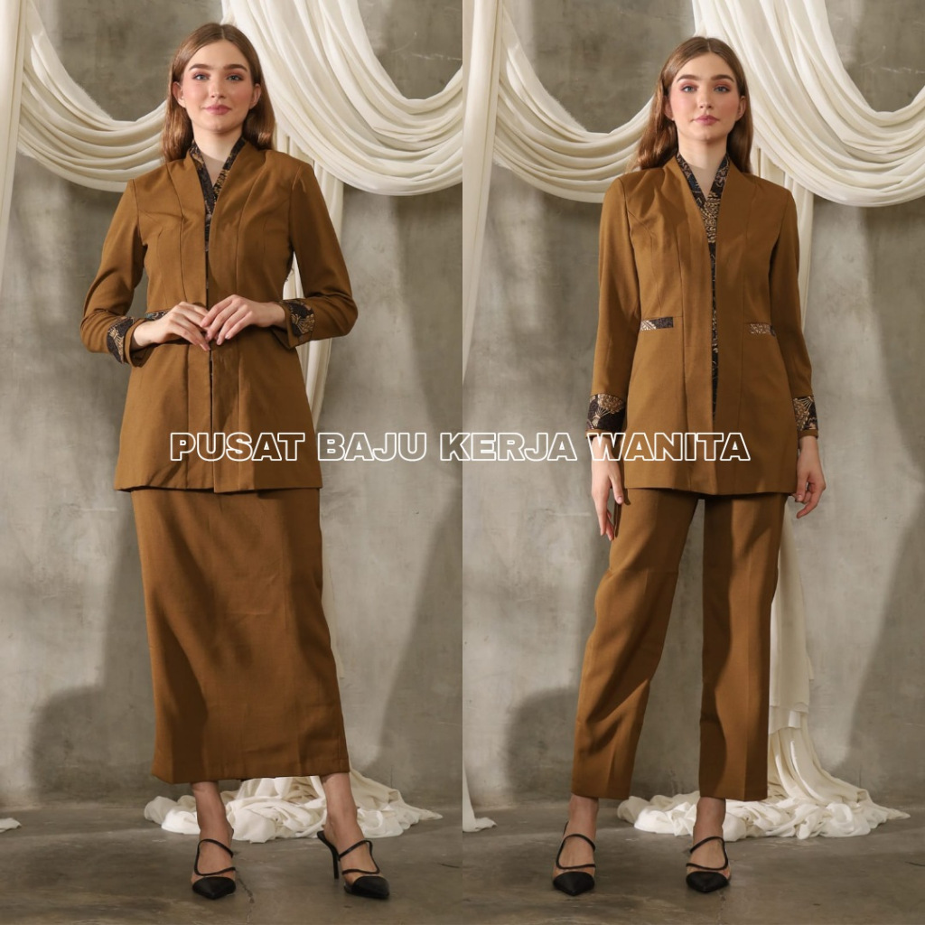Seragam pemda wanita / Baju khaki pns asn wanita / Baju guru wanita - 5001 Pemda Aceh