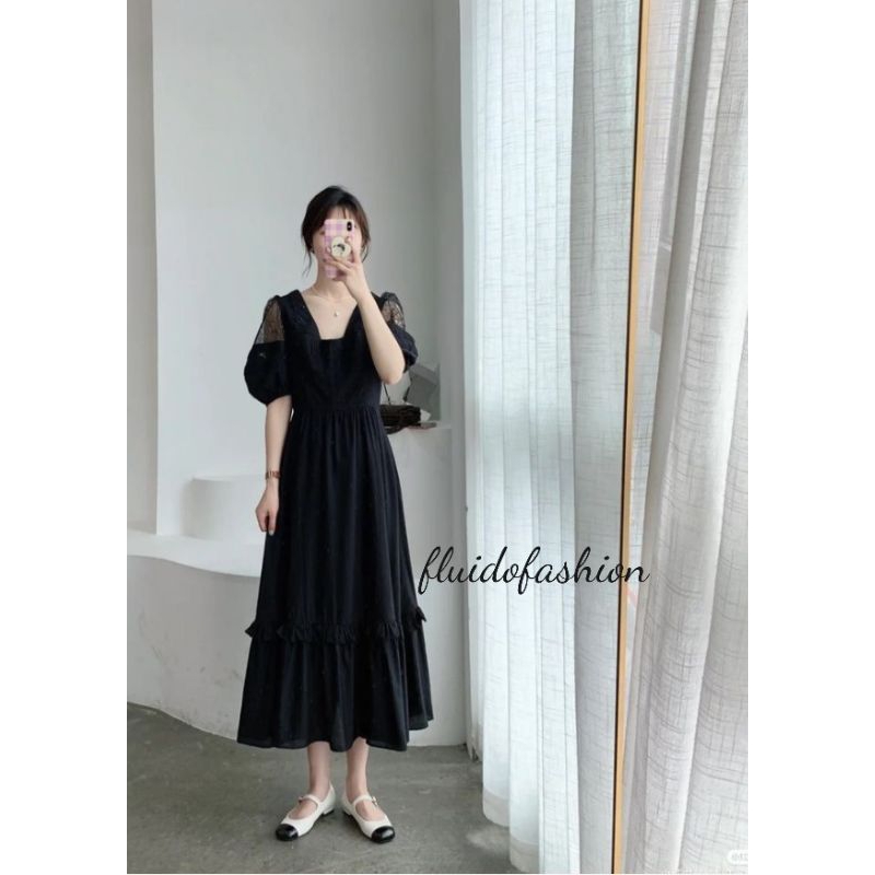 DRESS ACHA//DRESS JUMBO WANITA//DRESS BIG SIZE//DESS KOREAN STYLE//DRESS NATAL