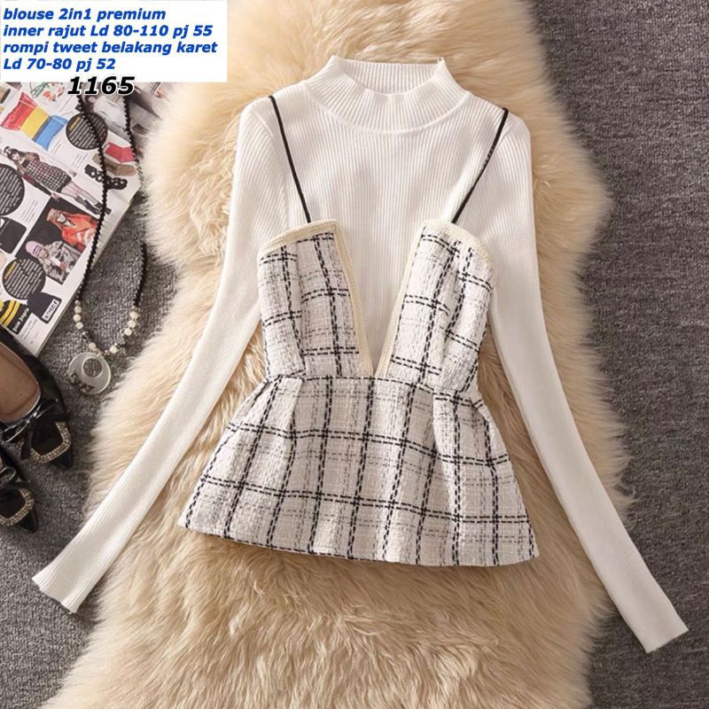 Blouse 2 in 1 Import Premium