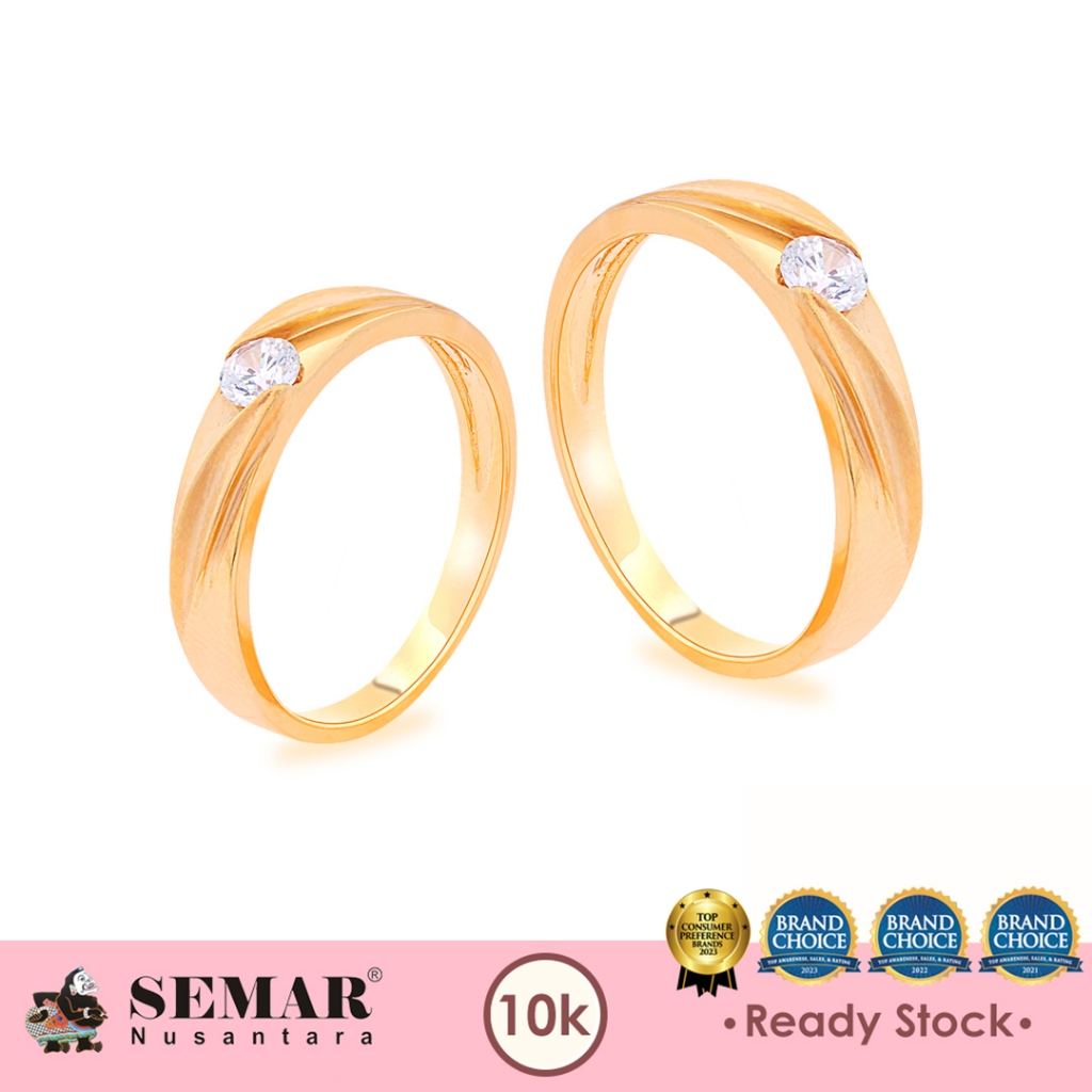 Cincin Emas Zanna Wedding Ring Gold Cincin Nikah 10K Semar Nusantara