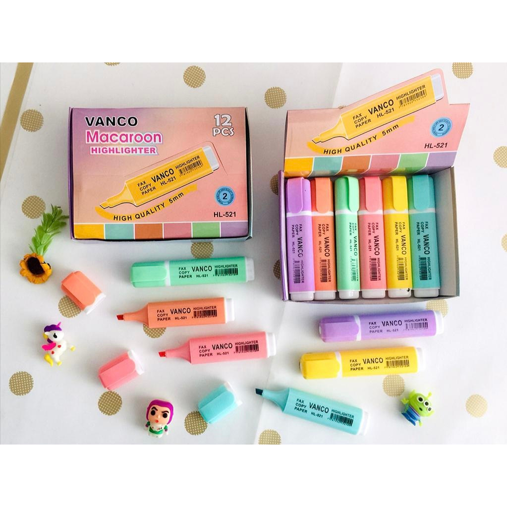 

(ISI 12PCS) VANCO STABILO HIGHLIGHTER MACAROON HL-521