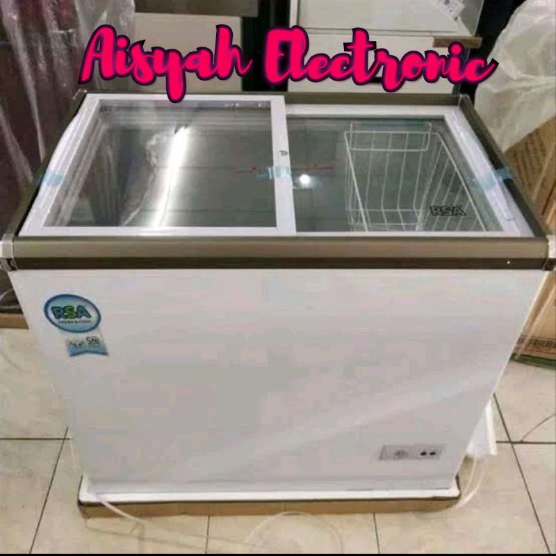 CHEST FREEZER 200 LITER RSA SLIDING GLASS XS-200