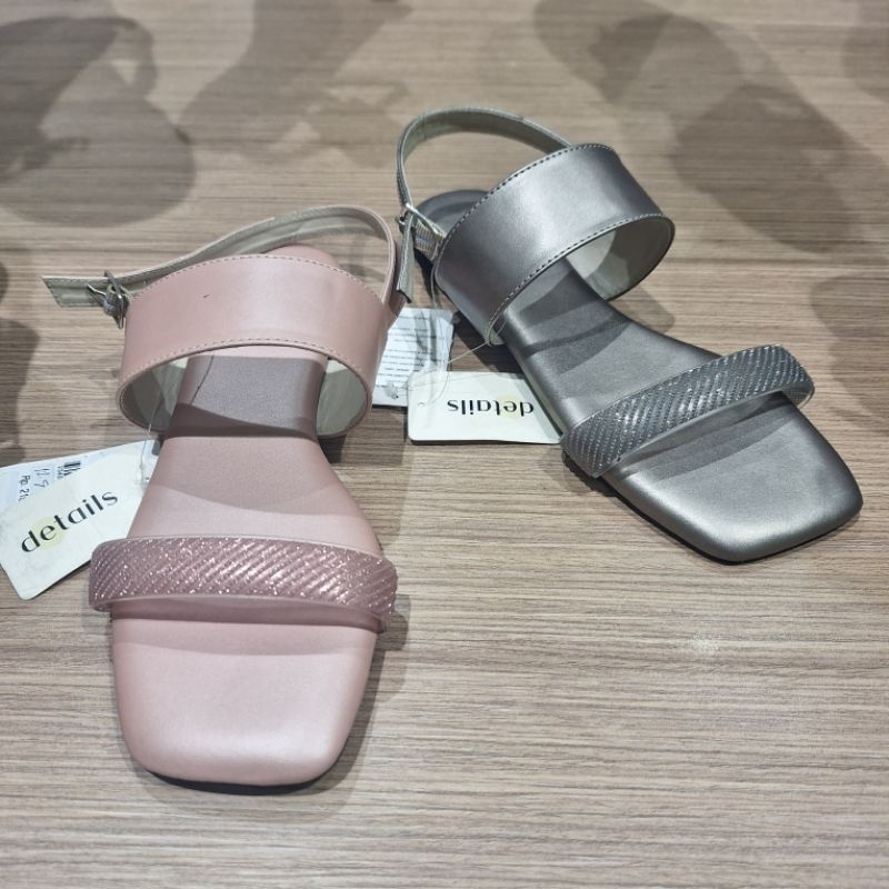 Sandal Slop Wanita tali belakang Flat merk DETAILS by Matahari dept store PROMO SALE