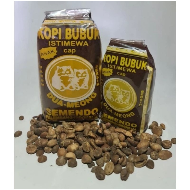 

KOPI DUA MEONG SEMENDO ASLI PALEMBANG (1KG)