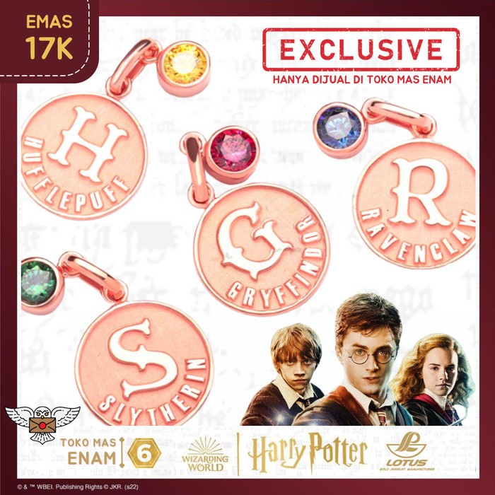 Liontin Emas Asrama Harry Potter Collection - Rosegold 17k