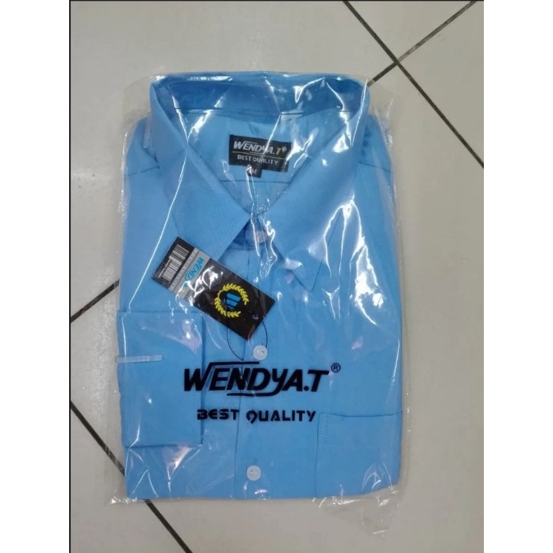 KEMEJA PRIA WENDYAT BIRU TOSCA/KEMEJA POLOS LENGAN PANJANG/KEMEJA FORMAL