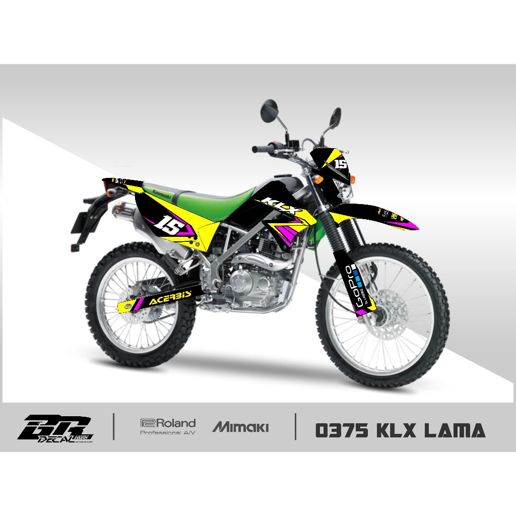Decal sticker klx lama desain keren bebas requesh