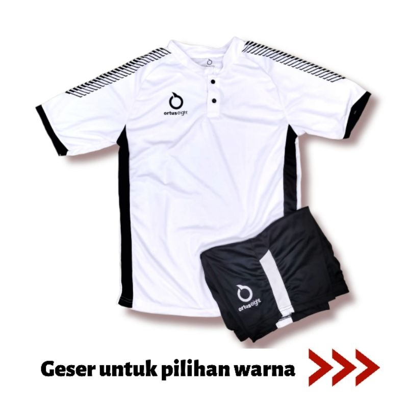 Jersey futsal kancing dewasa Setelan baju dan celana kaos sepak bola Murah terbaik bahan Dryfit warn
