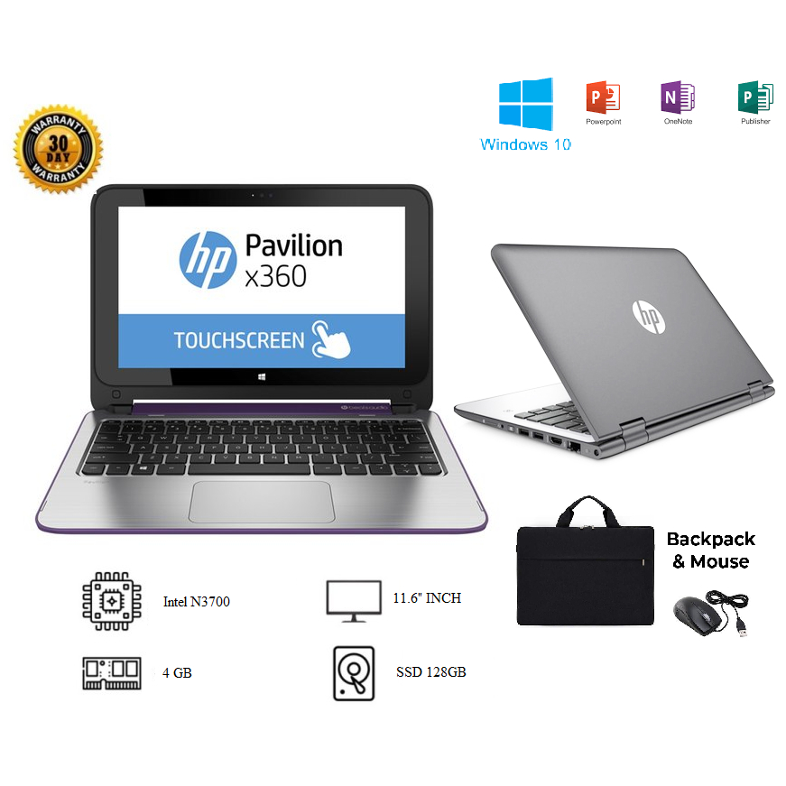 LAPTOP HP X360 310 G2 CELERON RAM 4GB SSD 128GB TOUCHSCREEN BISA DI LIPAT