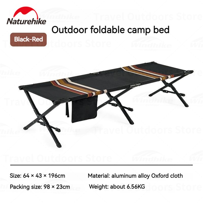 FOLDING BED NATUREHIKE NH19X003-C KURSI LIPAT CAMPING TEMPAT TIDUR LIPAT OUTDOOR PORTABLE PIKNIK VEL