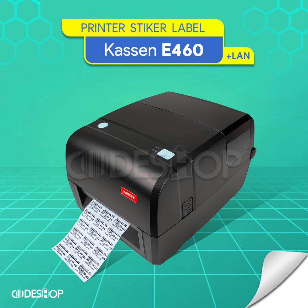 Printer Barcode Resi Kassen E-460 USB