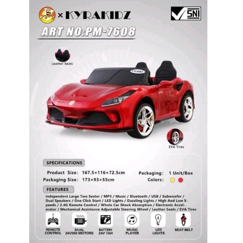 MOBIL AKI JUMBO ORANG DEWASA BISA NAIK PM 7608 pacific