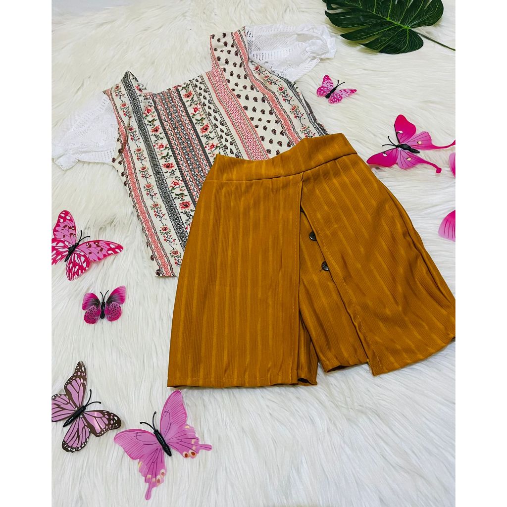 Setelan Syakila Mix Brukat Rocela Anak Perempuan 1-5 Tahun/One Set Anak Cewek 4Tahun/Setelan Virall