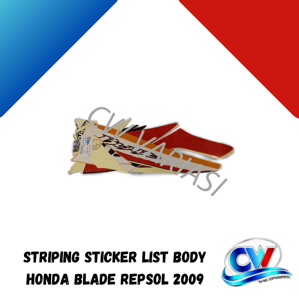 Striping Sticker List Body Blade Repsol 2009