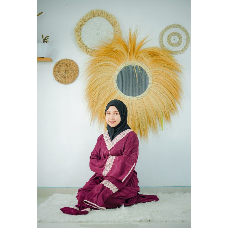 Mukena Abaya sholat354 bahan santorini emboss embos @abayasholat354