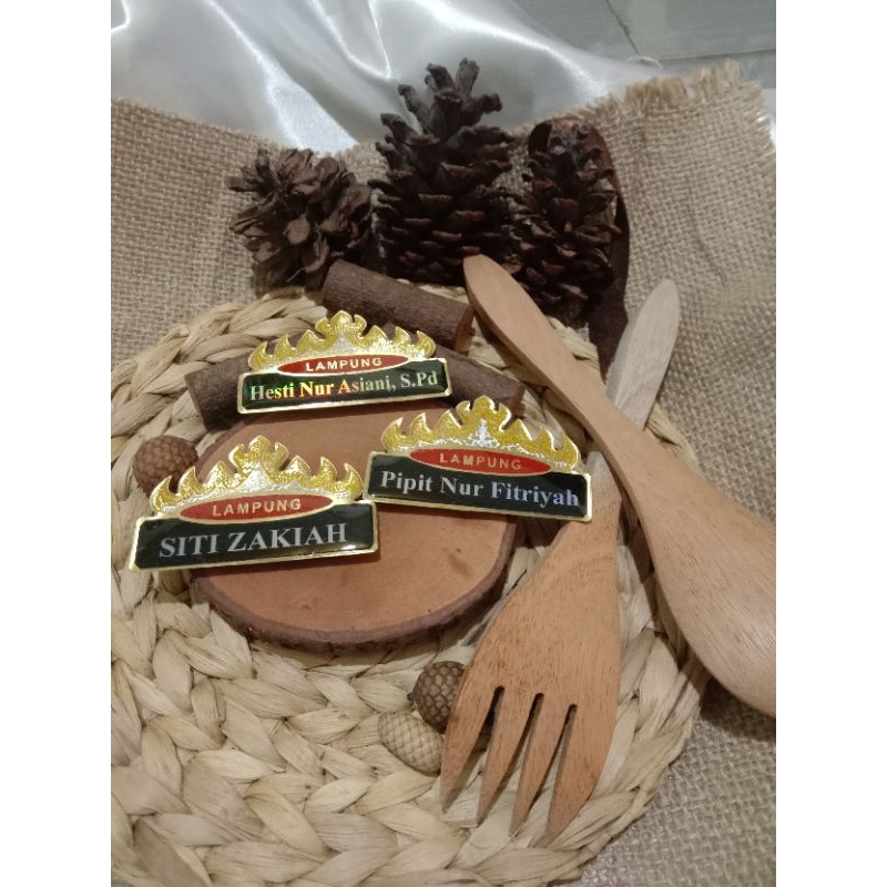 

name tag siger Lampung/nametag magnet/name tak hologram