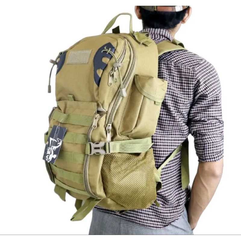 Tas ransel army type 02 silver knight brand import