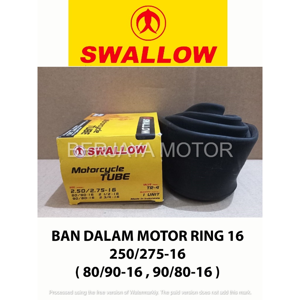 BAN DALAM MOTOR RING 16 250/275-16 80/90-16 , 90/80-16 SWALLOW