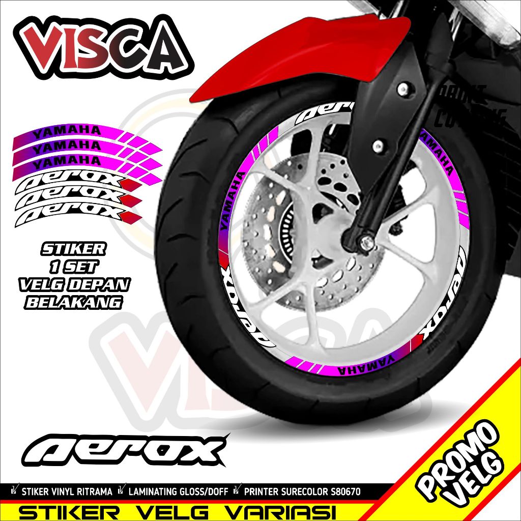 Stiker Velg List Velg Motor Stiker Velg Aerox Motif Aerox 03 Bunglon
