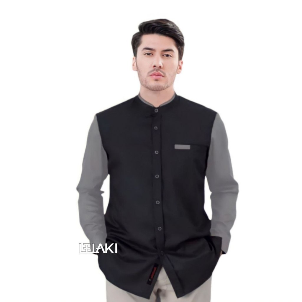 ARDAN SERIES - Baju Koko Pria Dewasa Lengan Panjang Polos Jumbo Bahan Premium Modern Terbaru