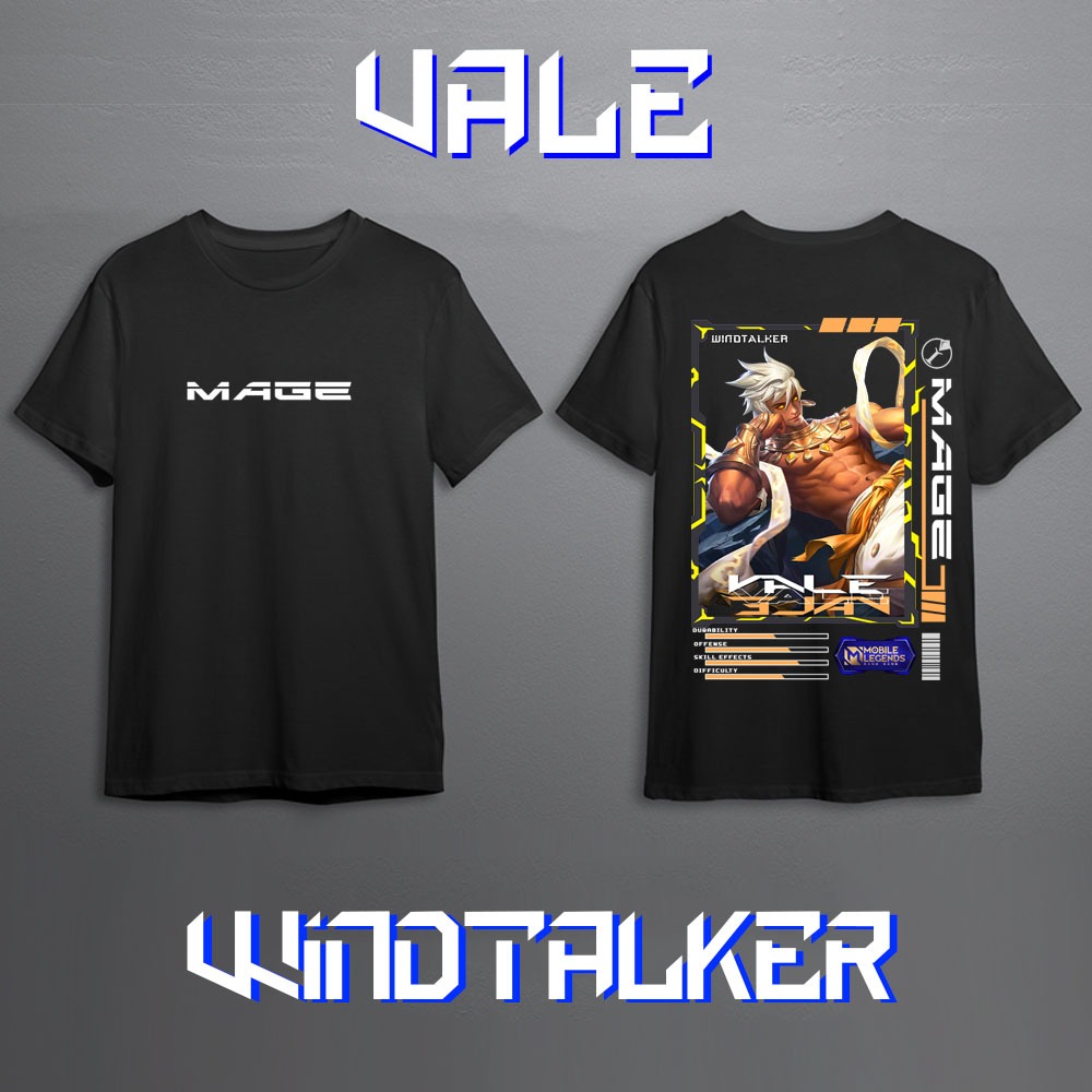 Kaos Pria Mobile Legend Hero VALE MAGE Skin Keren//Kaos Mobile Legend//Kaos ML//Kaos Skin VALE MAGE