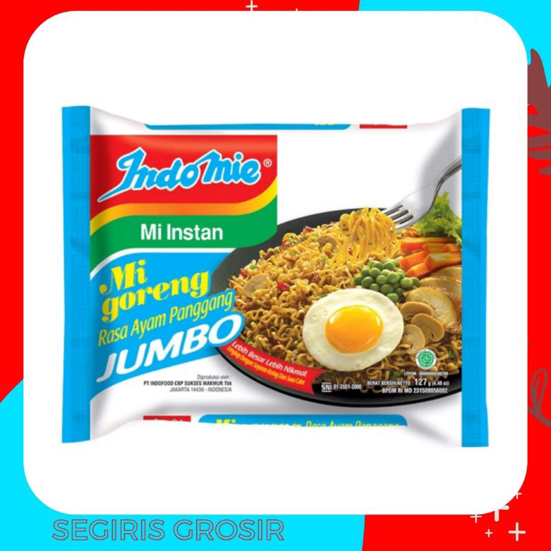 

Indomie mie instan Goreng Jumbo Ayam Panggang 127g