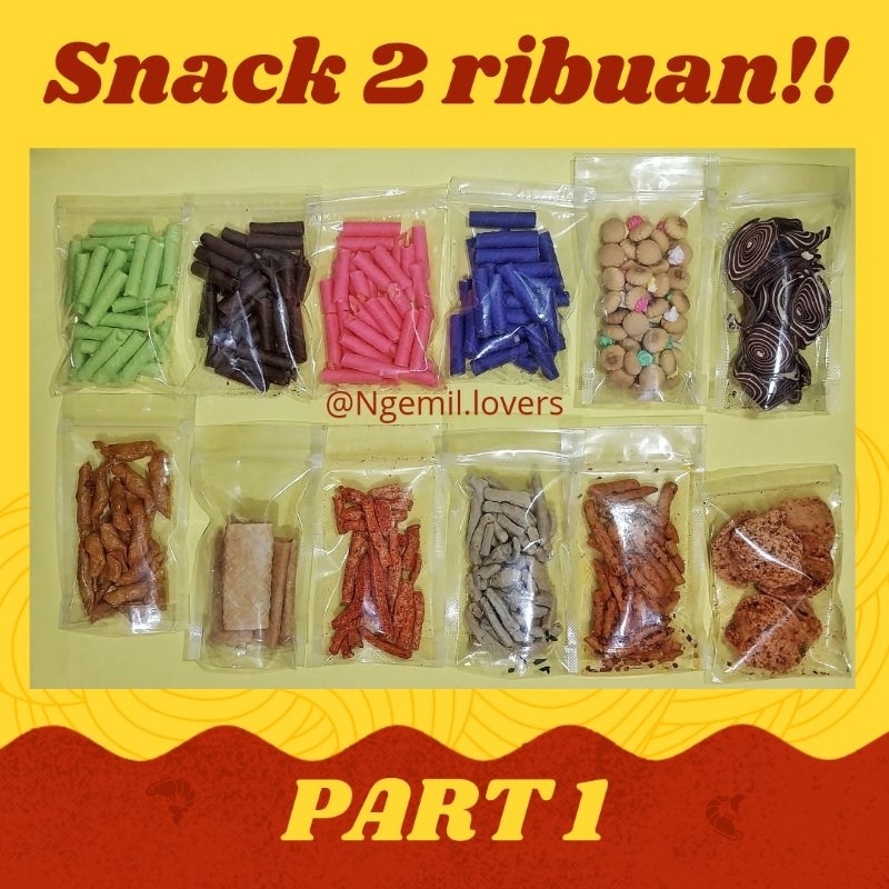 

SNACK / CEMILAN MURAH 2 RIBUAN / SNACK KERING MURAH (PART 1)