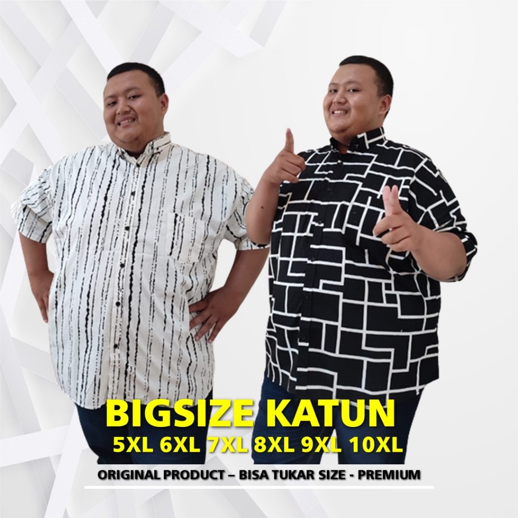 KNOCK Harga Grosir Kemeja Pria Lengan Pendek Ukuran JUMBO Motif Bunga Baju Bigsize Bisa Bayar COD 3X