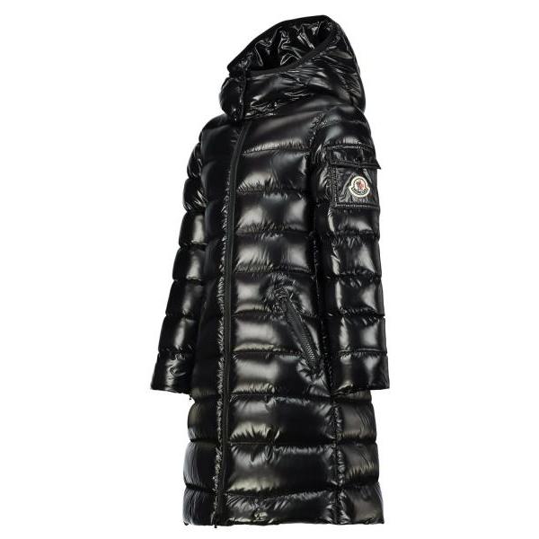 MONCLER ENFANT Kids Black Down Moka Long Jacket - 10Y - Asli NO KW