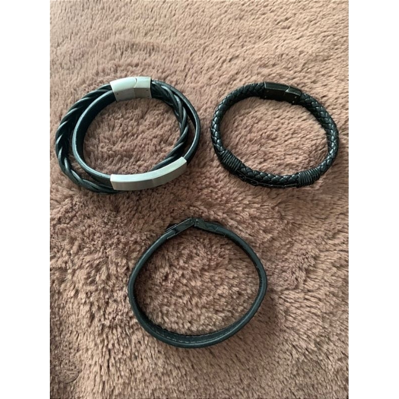 gelang pria keren hitam cool