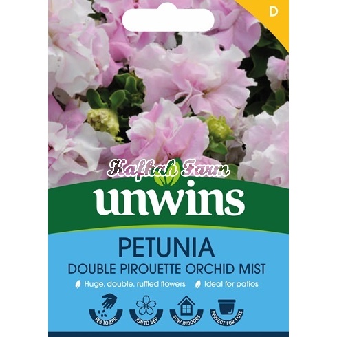 Benih 3 Biji Bunga PETUNIA Double Pirouette Orchid Mist