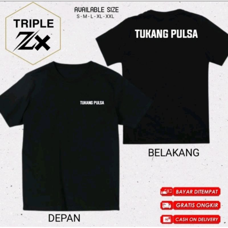 KAOS T-SHIRT TUKANG PULSA SABLON DTF